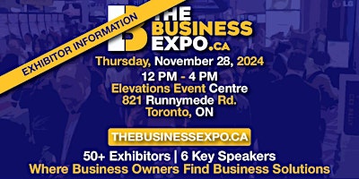 The Business Expo - Toronto - Exhibitor Information primary image