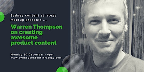 Sydney content strategy meet up - December 2018 primary image