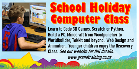 School Holidays - Minecraft, Python, Scratch, Create 3D Games , Web Design primary image