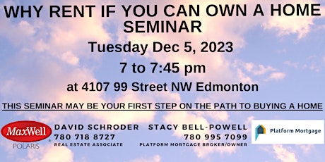 Why Rent If You Can Buy A Home Seminar Dec 5, 2023 primary image