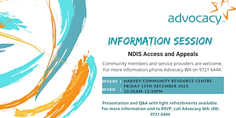 Information Session: NDIS Access and Appeals - Harvey primary image