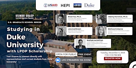 Studying in Duke University with LPDP Scholarship primary image