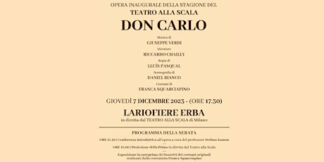 Immagine principale di Don Carlo, Teatro alla Scala- Esposizione di bozzetti 