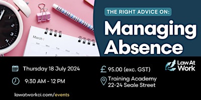 Primaire afbeelding van The Right Advice on… Managing Absence