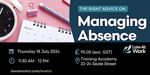 Primaire afbeelding van The Right Advice on… Managing Absence