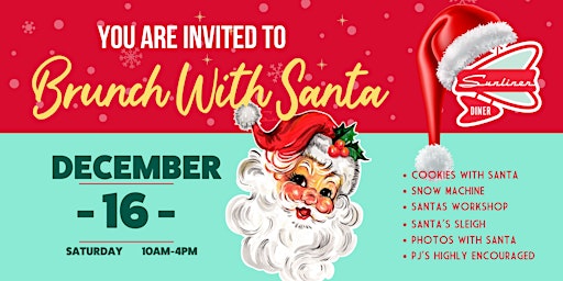 Brunch with Santa at the Sunliner Diner - Gulf Shores Snow Machine & Sleigh primary image