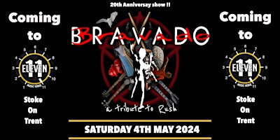 Bravado a tribute to Rush live at Eleven Stoke primary image