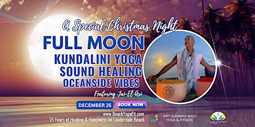 Full Moon ☾ Kundalini Yoga. Sound Healing. Oceanside Vibes: Christmas Night primary image