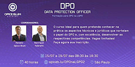 Imagem principal do evento Formação para DPO na LGPD