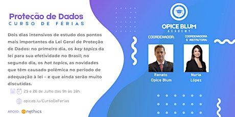 Imagem principal do evento Proteção de Dados - Curso de férias