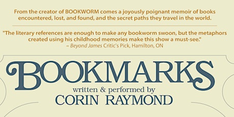 Primaire afbeelding van VideoCabaret Presents: BOOKMARKS by                           Corin Raymond