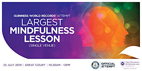 UQ Guinness World Records Attempt - Largest Mindfulness Lesson (Single Venue)  primary image