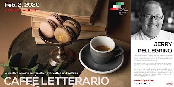 Caffè Letterario Speaker Series presents Jerry Pellegrino