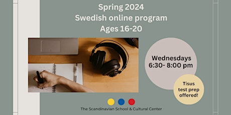 Immagine principale di Swedish for ages 16-20, School year 2023/2024 (Virtual) 