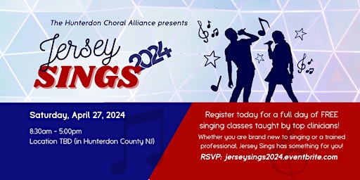 Imagen principal de Jersey Sings 2024!   A Free Level Up Your Singing Event