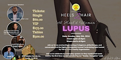 Imagen principal de Heels2Hair  “A Heal’d Woman” supporting LUPUS Awareness
