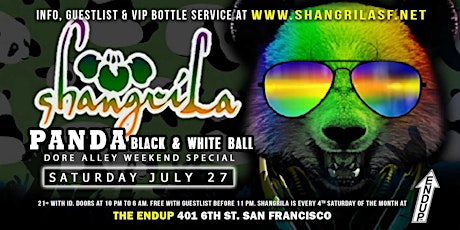 ShangriLa - Saturday July 27 - PANDA Black & White Party
