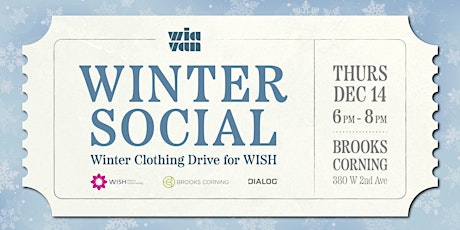WIA  WINTER SOCIAL and Clothing Drive primary image