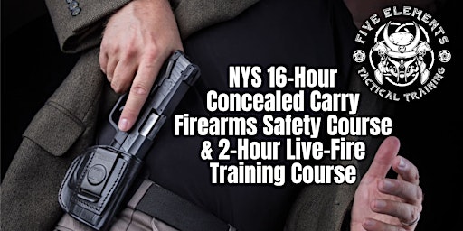 Primaire afbeelding van NYS 16-Hour Concealed Carry Course (Fri. 4/12 & Sat. 4/13) Nassau Queens