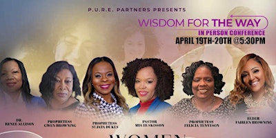 Imagem principal do evento WISDOM FOR THE WAY CONFERENCE 2024:"WOMEN BUILDING FROM THE INSIDE OUT"