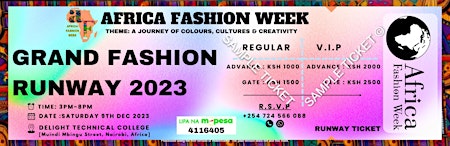 Hauptbild für The Africa Fashion Week. 9th December 2023 Nairobi, Africa, Delight College