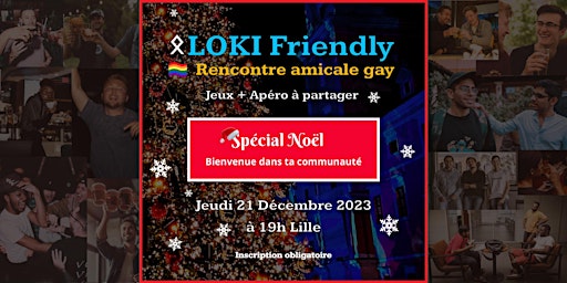 Imagem principal do evento Loki Friendly: Rencontre amicale gay - Déc. 2023 / Thème: Noël