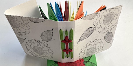 NEW BEGINNINGS- Embroidered  Handmade Journal - ONLINE bookbinding workshop primary image