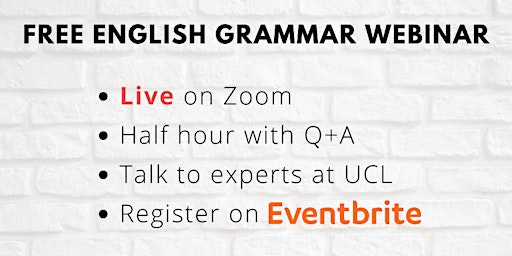 Primaire afbeelding van FREE Teaching English Grammar Webinar (Englicious)