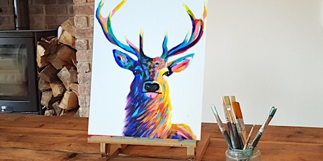 Imagen principal de 'Bold Stag' Painting workshop  @ The Twisted Knot, Yorkshire Wildlife park