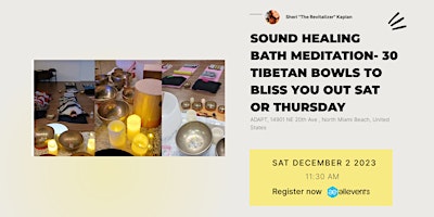 Image principale de Saturdays Sound Healing Bath Meditation 30 Tibetan &  Singing Bowls Gong
