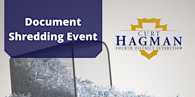 Image principale de Supervisor Hagman's Montclair Shredding Event Pre-Registration