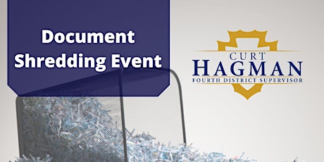 Supervisor Hagman's Chino Hills Shredding Event Pre-Registration primary image