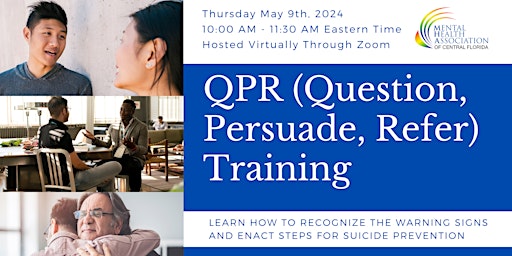 Imagem principal do evento QPR Suicide Prevention Training