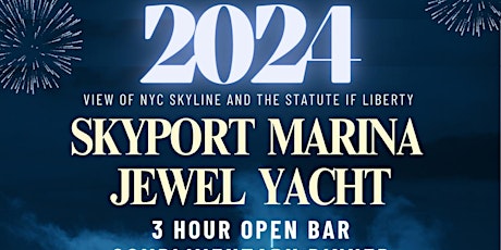 Primaire afbeelding van New Years Eve 2024 Yacht Party w/ Fireworks Views & Open Bar