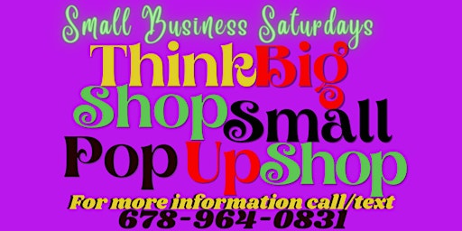 Primaire afbeelding van THINK BIG SHOP SMALL POP UP SHOP