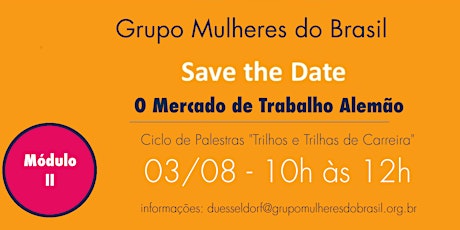 Hauptbild für Trilhos e Trilhas de Carreira – Módulo II – Mercado de Trabalho Alemão