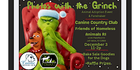 Animal Adoption Event/ pictures with the Grinch/ doggy bake sale primary image