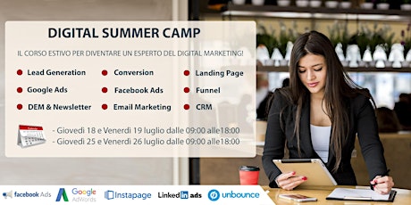 Immagine principale di Digital Summer Camp - 18/19 luglio e 25/26 luglio 2019 dalle 9 alle 18 