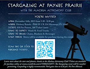 Stargazing At Paynes Prairie With The Alachua Astronomy Club primary image