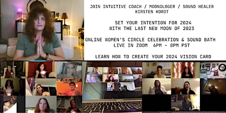 Imagen principal de Last New Moon of 2023 - Online Women's Circle & Sound Bath