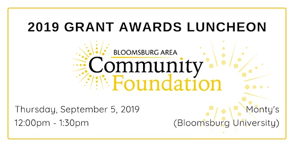 Bloomsburg Area Community Foundation Luncheon 2019