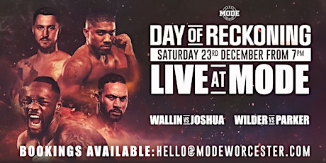 The Day of Reckoning - Wallin vs Joshua and Wilder vs Parker primary image