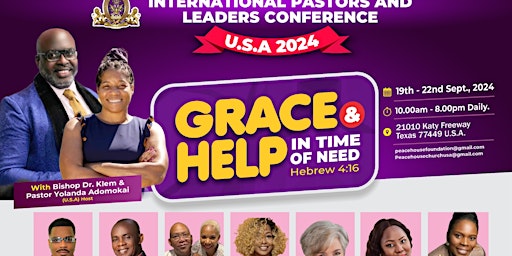 INTERNATIONAL PASTORS AND LEADERS CONF.USA 2024 primary image