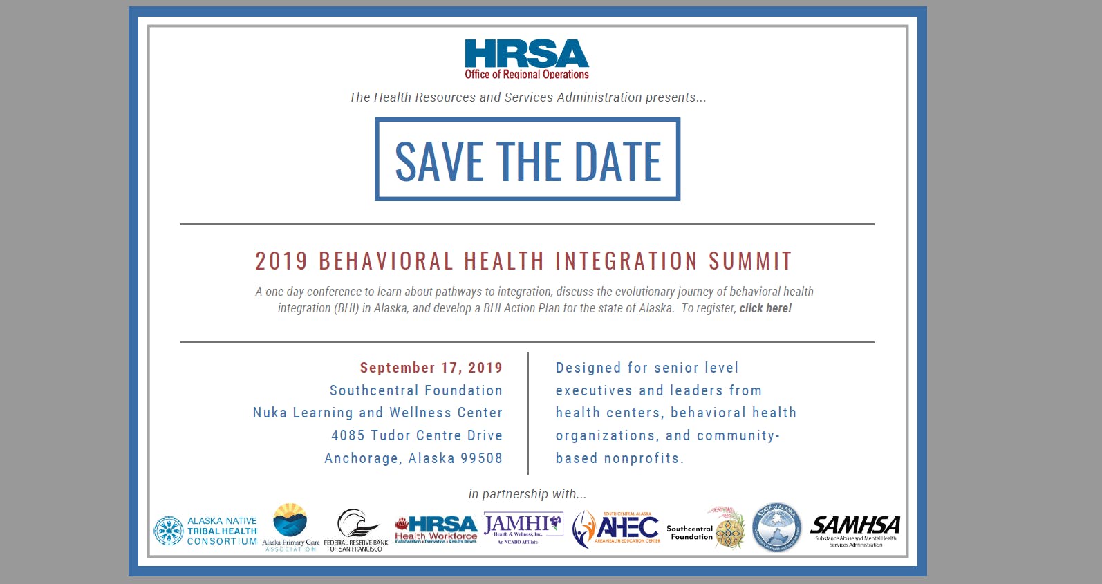 2019 Behavioral Health Integration Summit