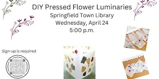 DIY Pressed Flower Luminaries primary image