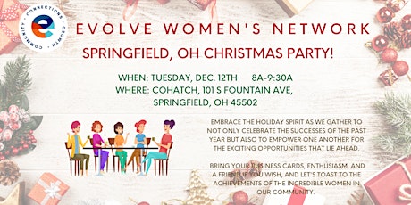 Imagen principal de Evolve Women's Network: Christmas Party! (Springfield, OH)