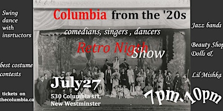 Retro Night Show at The Columbia primary image