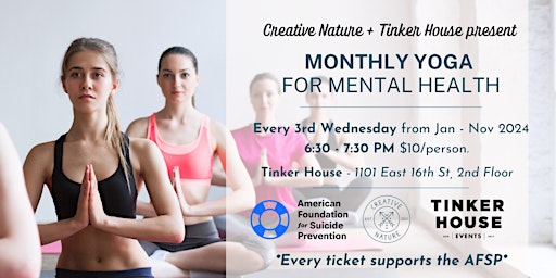 Imagen principal de Monthly Yoga for Mental Health *AFSP*