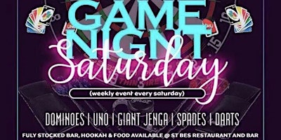 Imagem principal do evento Game night Saturdays..