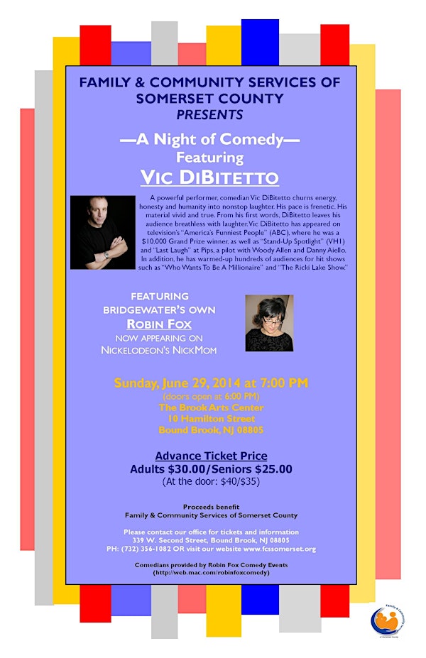 A Night of Comedy featuring Vic DiBitteto to Benefit FCSSomerset